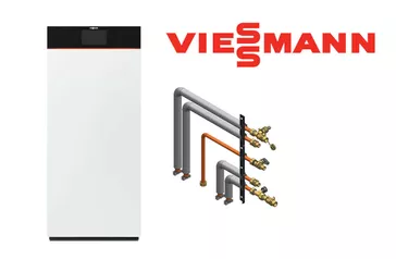 Logo der Firma Viessmann in rot auf weißem Hintergrund.