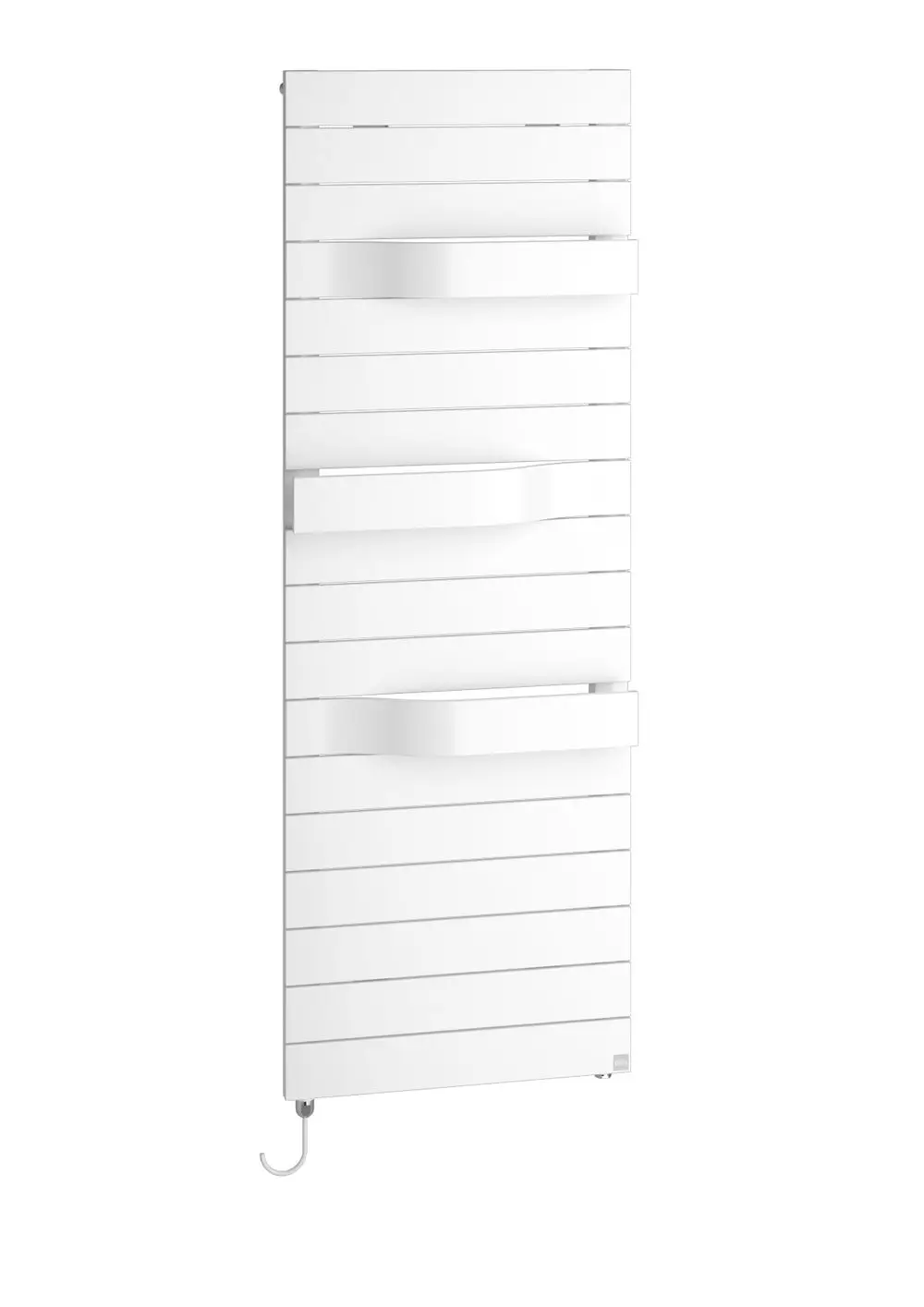 Kermi Bad- und Wohnheizkörper Tabeo-E, weiß, 1197x500x101 mm, Ausführung rechts, Elektroset 600 Watt, ohne Stecker.