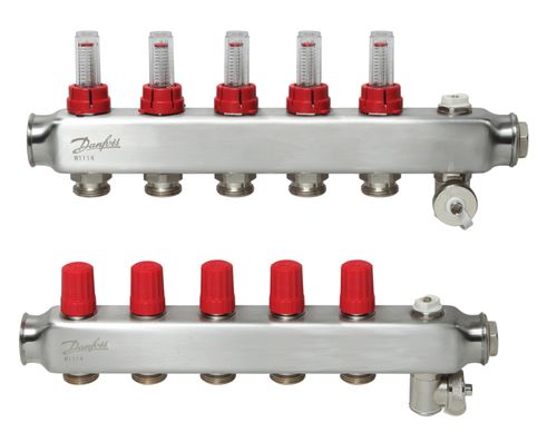 Danfoss-FBH-Verteiler-SSM-5F-5-Kreise-mit-Durchflussanzeige-088U0755