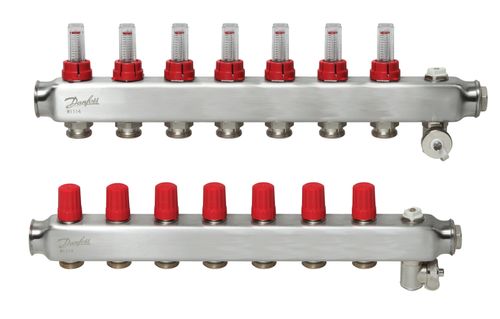 Danfoss-FBH-Verteiler-SSM-7F-7-Kreise-mit-Durchflussanzeige-088U0757