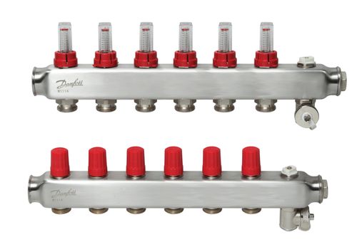 Danfoss-FBH-Verteiler-SSM-6F-6-Kreise-mit-Durchflussanzeige-088U0756