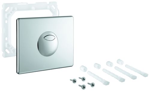 Grohe-Abdeckplatte-Skate-fuer-Spuelkaesten-m-2-Schlaeuchen-verchromt-42303000