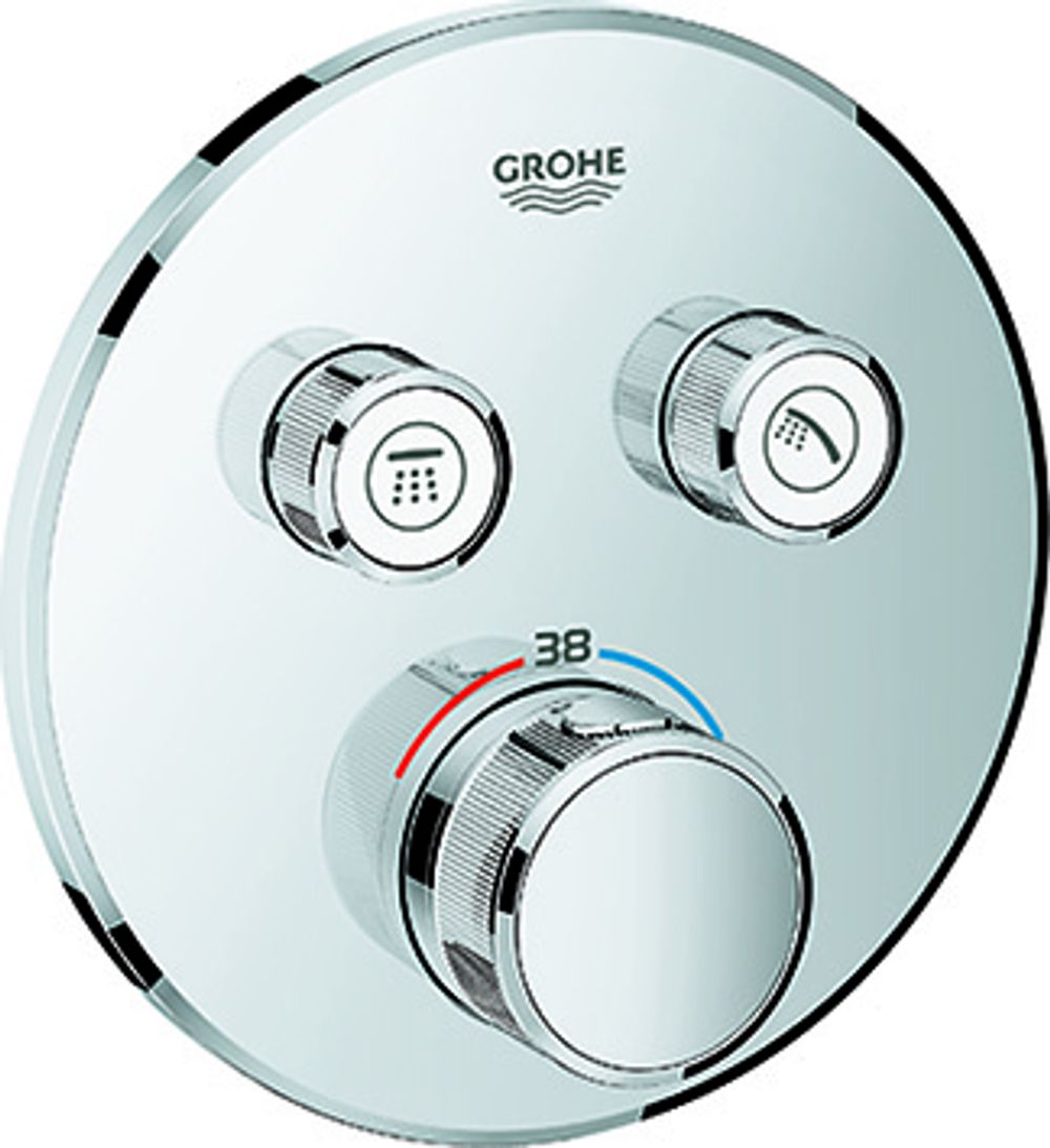 https://raleo.de:443/files/img/11eee7b7ecc12952be4bb42e99482176/size_l/GROHE-Thermostat-Grohtherm-SmartControl-29119-FMS-rund-2-Absperrventile-chrom-29119000