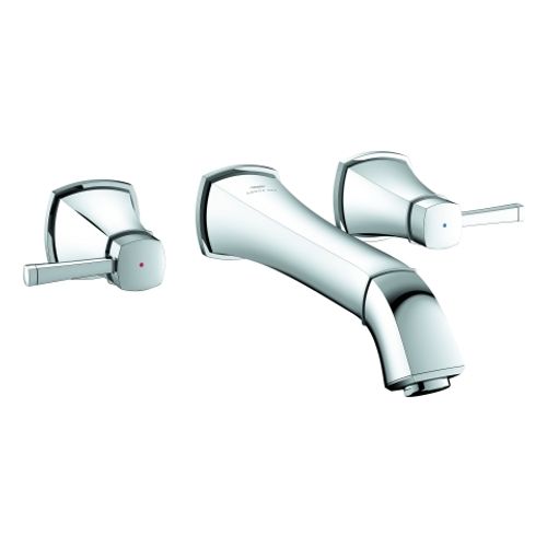 GROHE-3-Loch-WT-Batterie-Grandera-20623-Wandmontage-FMS-Ausladung-234mm-chrom-20623000