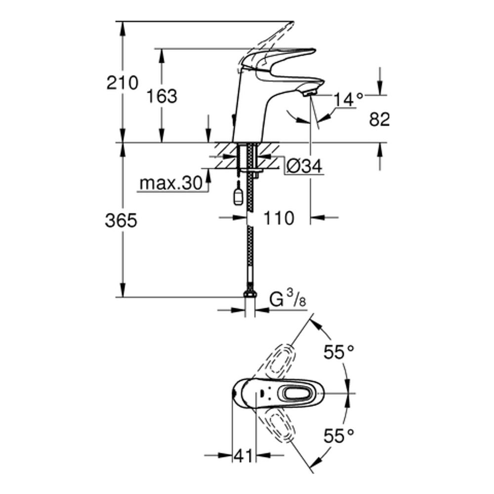 https://raleo.de:443/files/img/11eee7c1dd72606fbe4bb42e99482176/size_l/GROHE-EH-Waschtischbatterie-Eurostyle-33557_3-S-Size-Kette-Hebel-offen-chrom-33557003_v2