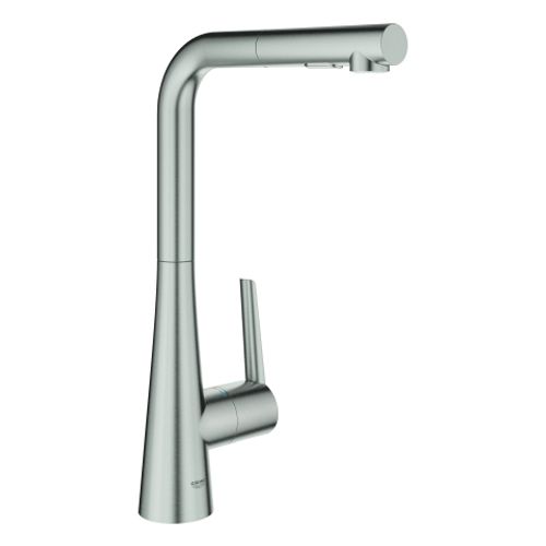 GROHE-EH-Spueltischbatterie-Zedra-32553_2-L-Auslauf-auszb-Spuelbrause-supersteel-32553DC2