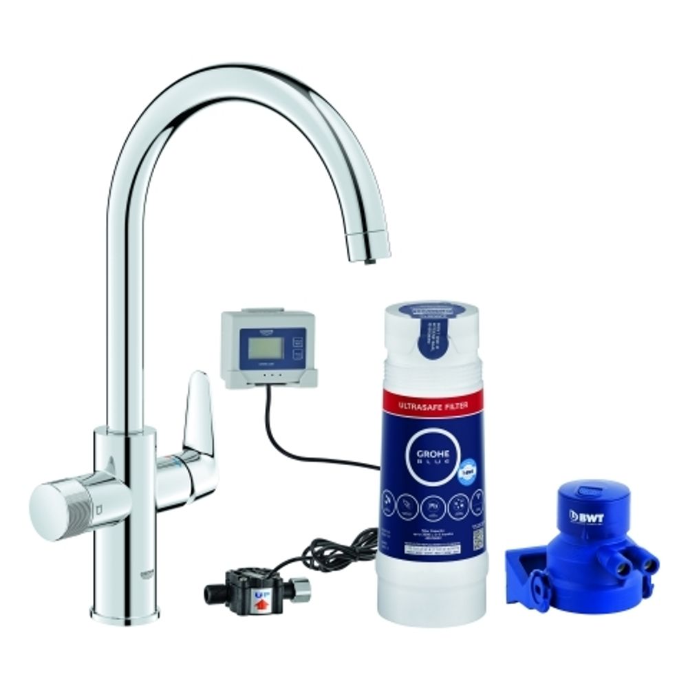 https://raleo.de:443/files/img/11eee7c6b37fdeb3be4bb42e99482176/size_l/GROHE-Starter-Kit-GROHE-Blue-Pure-BauCurve-30582-C-Auslauf-US-Filter-chrom-30582000