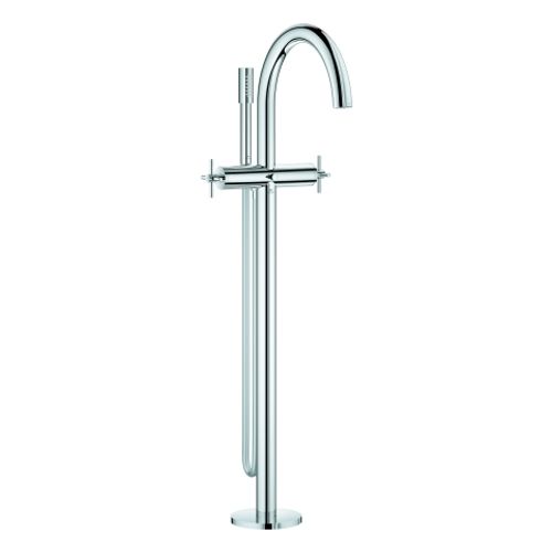 GROHE-2-Griff-Wannenbatt-Atrio-25272-FMS-Bodenmontage-Kreuz-Griff-chrom-25272000