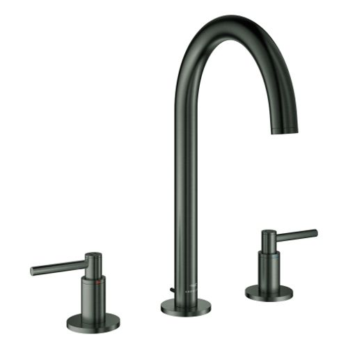 GROHE-3-Loch-WT-Batterie-Atrio-20649-Rohrauslauf-Hebelgr-hard-graphite-geb-20649AL0