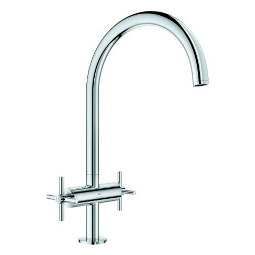 GROHE-2-Griff-Spueltischbatterie-Atrio-30609-C-Auslauf-chrom-30609000