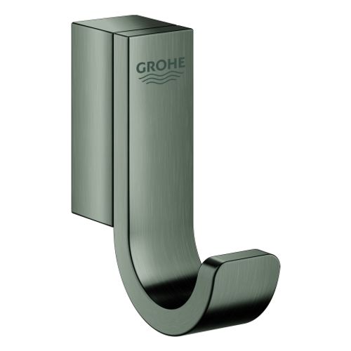 GROHE-Bademantelhaken-Selection-41039-einfach-hard-graphite-gebuerstet-41039AL0