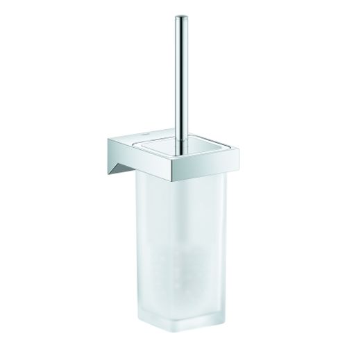 GROHE-WC-Buerstengarnitur-Selection-Cube-40857-Glas-Metall-Wandmontage-chrom-40857000