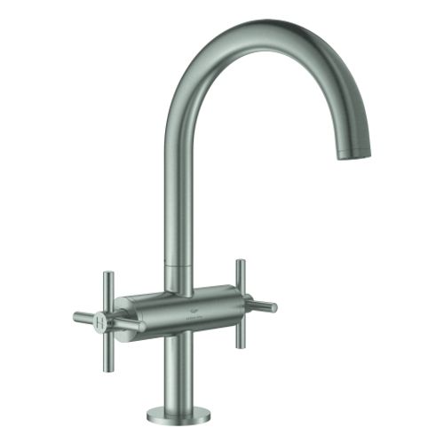 GROHE-WT-Einlochbatterie-Atrio-21144-DN15-L-Size-Kreuz-Griff-supersteel-21144DC0