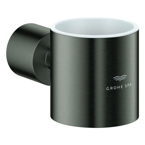 GROHE-Glashalter-Atrio-40884-hard-graphite-gebuerstet-40884AL0