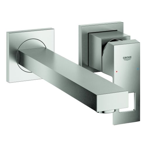 GROHE-2-Loch-WT-Wandbatterie-Eurocube-23447-Fertigmontageset-supersteel-23447DC0