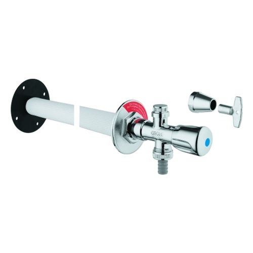 GROHE-Aussenwandventil-Bausatz-Eurotec-41208-DN15-mit-Steckschluessel-mattchrom-41208000