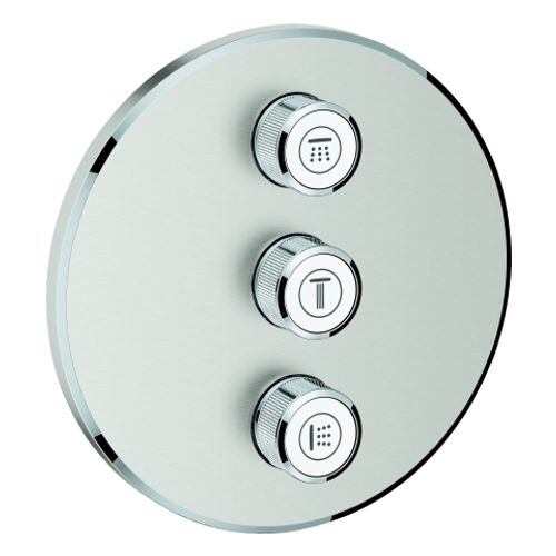 GROHE-3-fach-UP-Ventil-Grohtherm-Smart-Control-29122-FMS-rund-supersteel-29122DC0