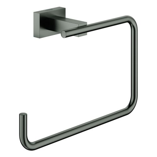 GROHE-Handtuchring-Essentials-Cube-40510_1-Metall-hard-graphite-gebuerstet-40510AL1