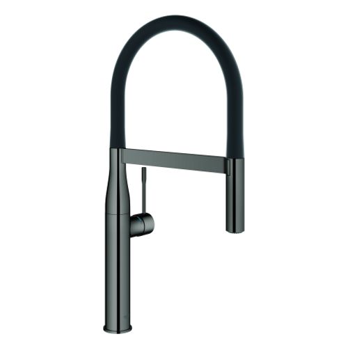 GROHE-EH-Spueltischbatterie-Essence-30294-ausziehbare-Profibrause-hard-graphite-30294A00