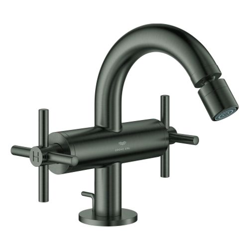 GROHE-2-Griff-Bidetbatt-Atrio-24353-Kreuz-Griff-hard-graphite-gebuerstet-24353AL0