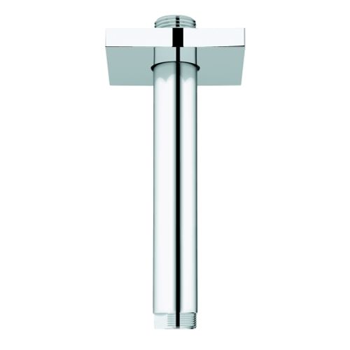 GROHE-Deckenauslass-Rainshower-27485-eckige-Rosette-Laenge-142mm-chrom-27485000