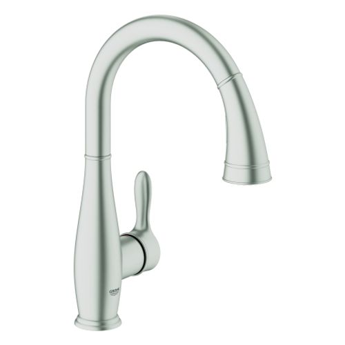 GROHE-EH-Spueltischbatterie-Parkfield302151-auszb-Spuelbrause-supersteel-30215DC1