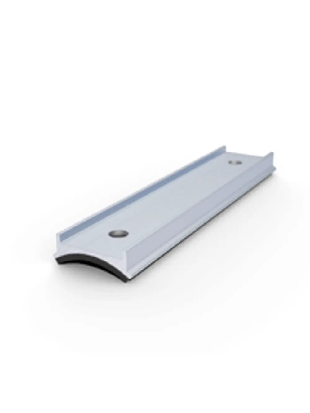 Aluminiumadapter mit einer gebogenen Form und Gummidichtung, hergestellt von Renusol, geeignet für Wellblechstrukturen.
