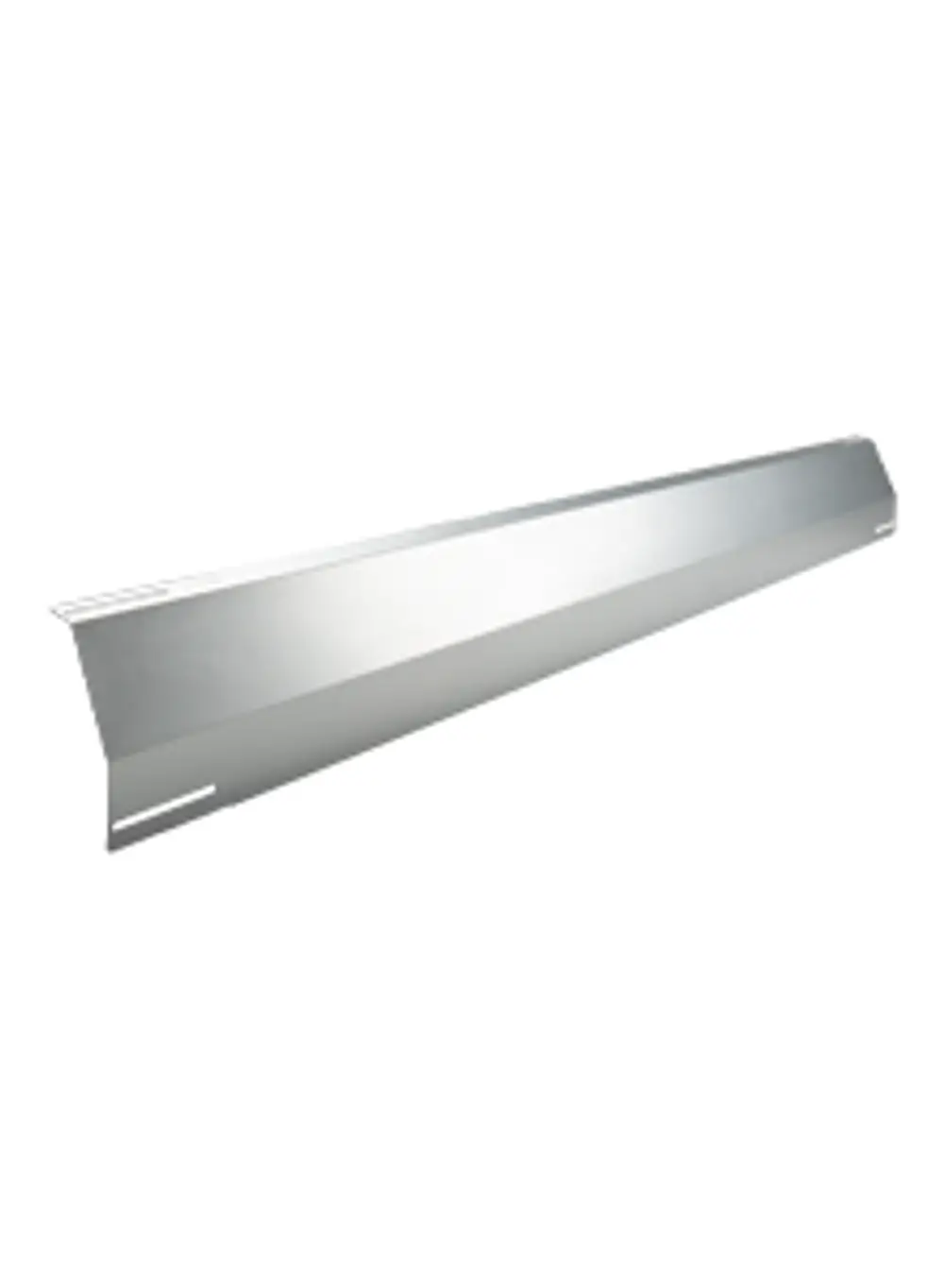 Windabweiser aus Metall, längliche Form mit schrägem Schnitt, geeignet für die Montage auf Dächern. Produkt von Esdec zur Optimierung der Windlast.