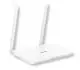 Weißer Netzwerkrouter mit zwei Antennen und indicator-LEDs auf der Vorderseite. Das Gerät stammt von der Marke hoymiles.