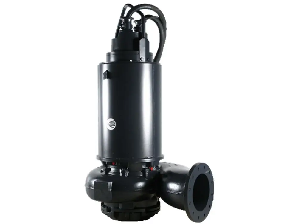 Tauchmotorpumpe von Grundfos, robustes Design mit integrierter Verbindung und Stromkabel, geeignet für Abwasser und ähnliche Anwendungen.