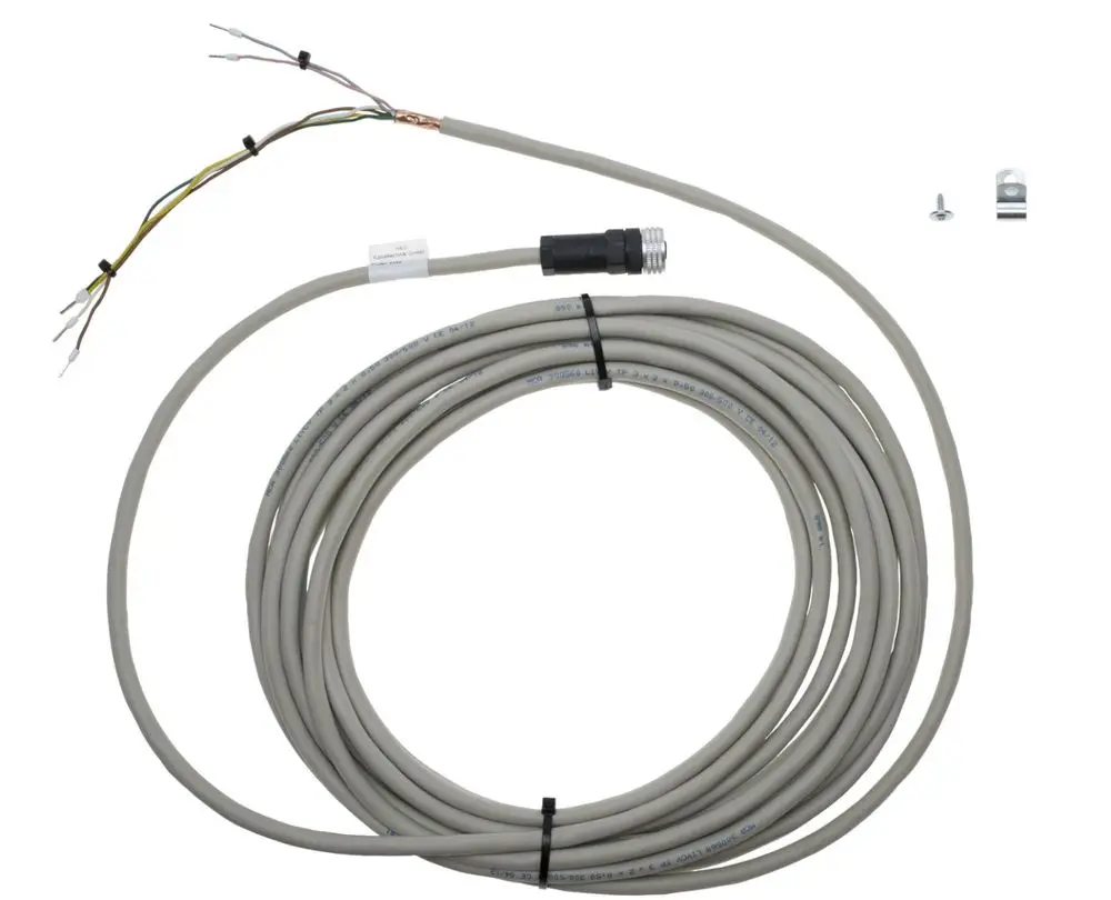 Brötje Kabelsatz mit mehreren Drähten in isolierter Umhüllung, einem Stecker und einer Halterung. Kabel für elektrische Anschlüsse, länglich gewunden.