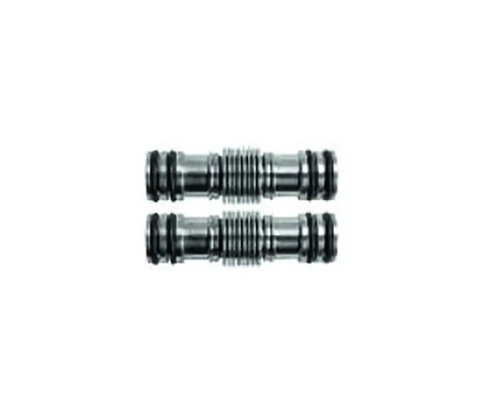Brötje Hydraulik-Anschluss aus Metall, bestehend aus zwei Verbindungselementen mit mehreren Rillen und Dichtungen, geeignet für hydraulische Systeme.