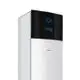 Vertikales Heizgerät von Daikin in Weiß mit digitalem Display und kontrollierbaren Funktionen zur Regelung der Temperatur.