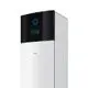 Daikin Innengerät in Weiß mit schwarzem oberen Bedienfeld und digitalem Display. Das Gerät ist für die Wärme- und Kühlungstechnik ausgelegt.