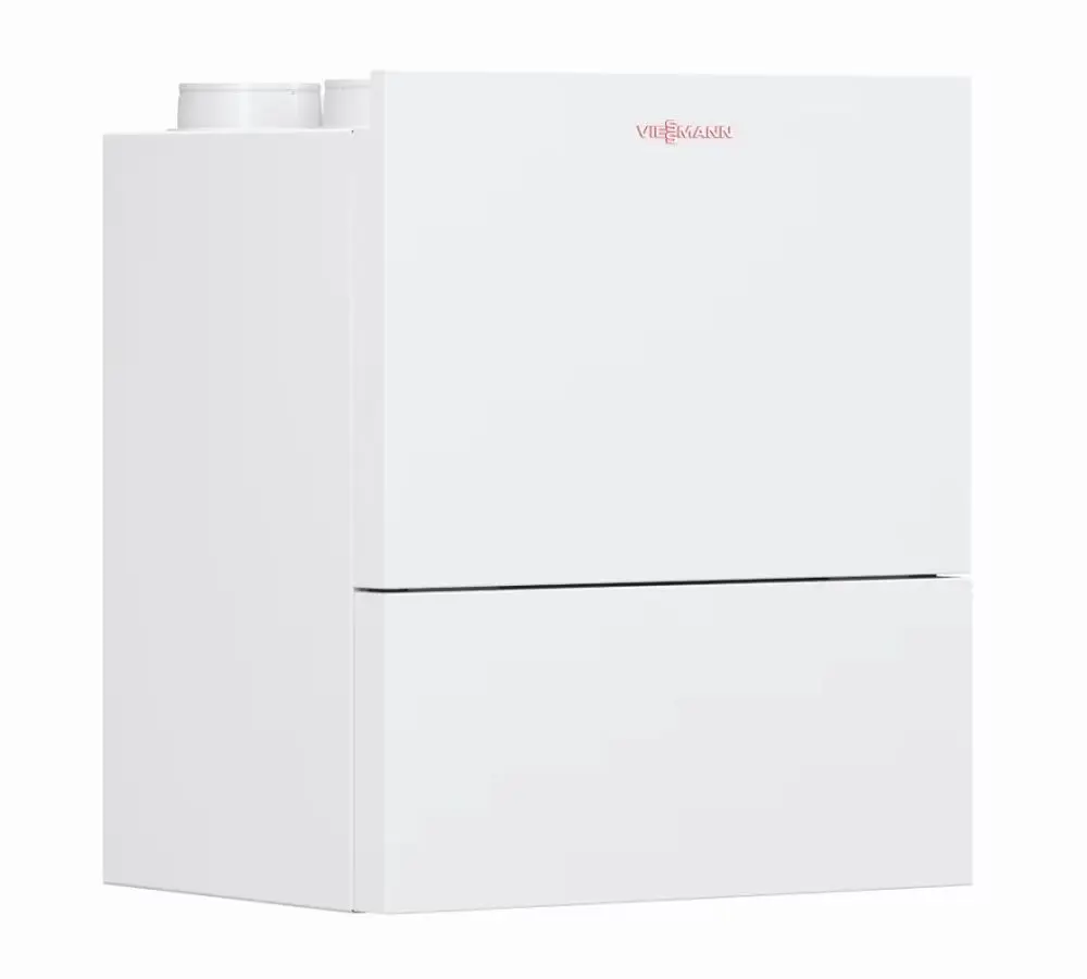 Weißes Viessmann Vitovent 300-W Lüftungsgerät.