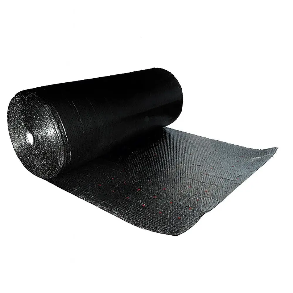 Dämmfolie Rolle, schwarz, mit Rasteraufdruck
