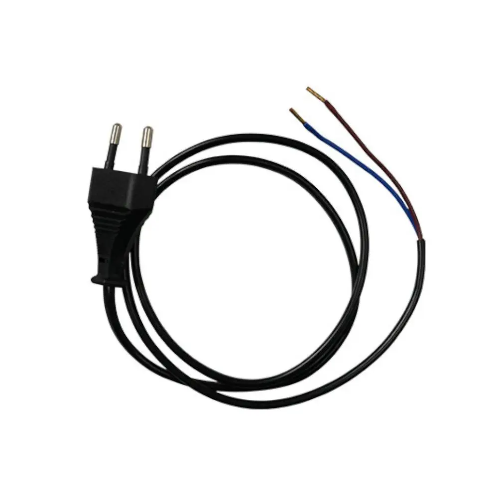 Anschlussleitung für 230 V mit Stecker und zweiadrigem Kabel.