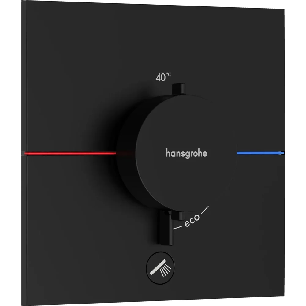 hansgrohe ShowerSelect Comfort E Thermostat Unterputz für 1 Verbraucher und einen zusätzlichen Abgang Mattschwarz