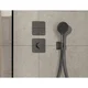 hansgrohe ShowerSelect Comfort Q Ventil Unterputz für 3 Verbraucher Brushed Black Chrome, Detailansicht