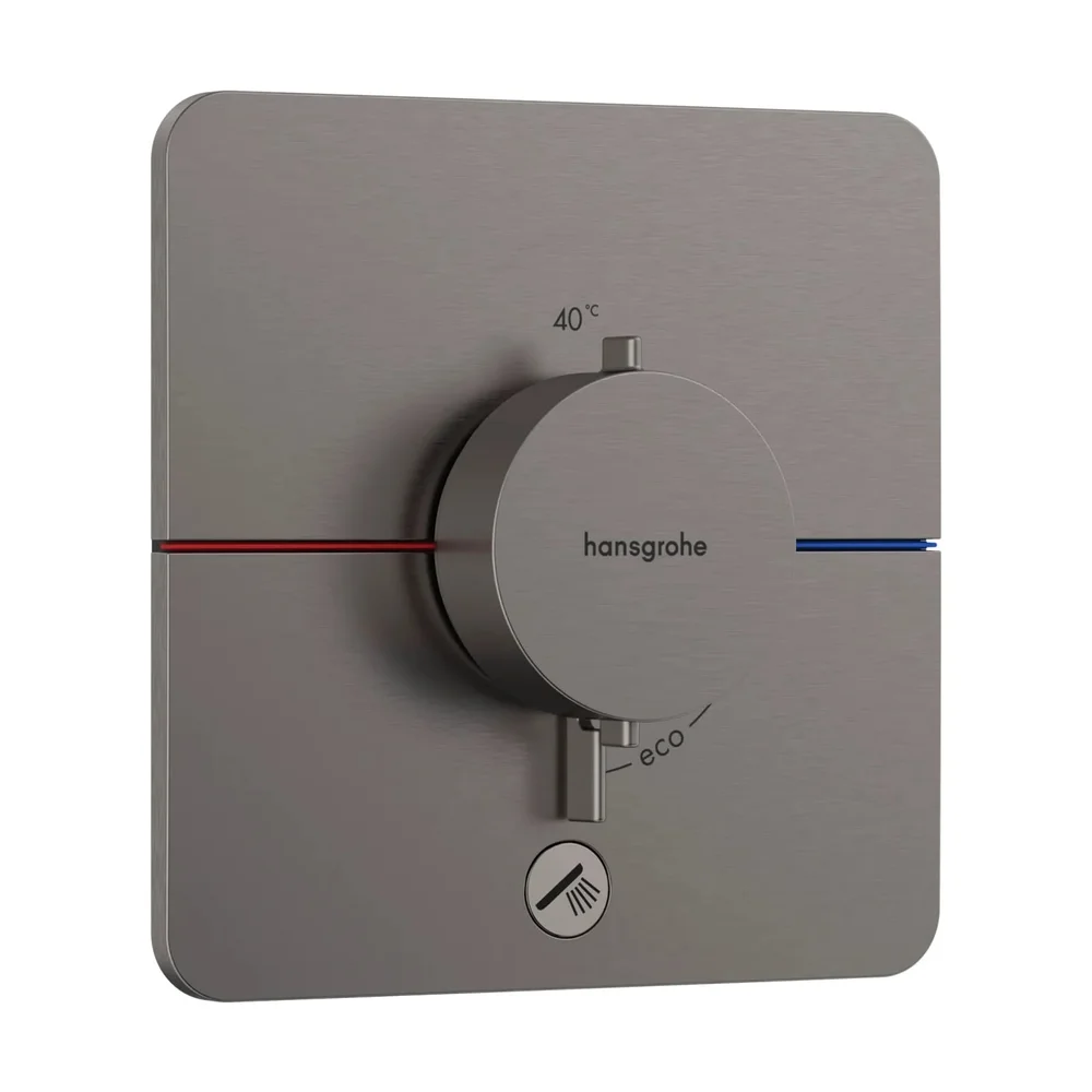 hansgrohe ShowerSelect Comfort Q Thermostat Unterputz für 1 Verbraucher und einen zusätzlichen Abgang Brushed Black Chrome