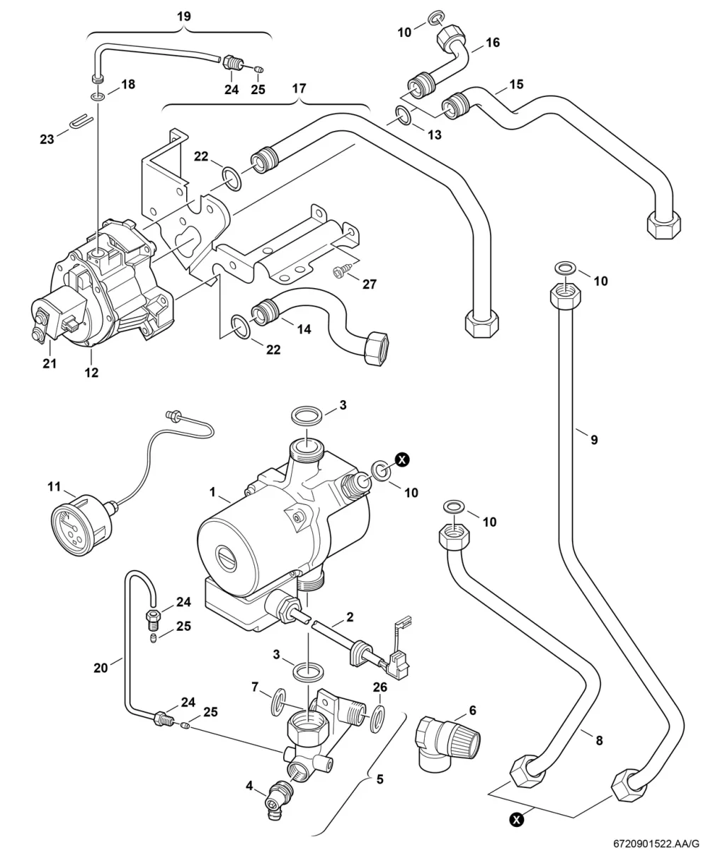 Pumpe/Hydraulikschalter