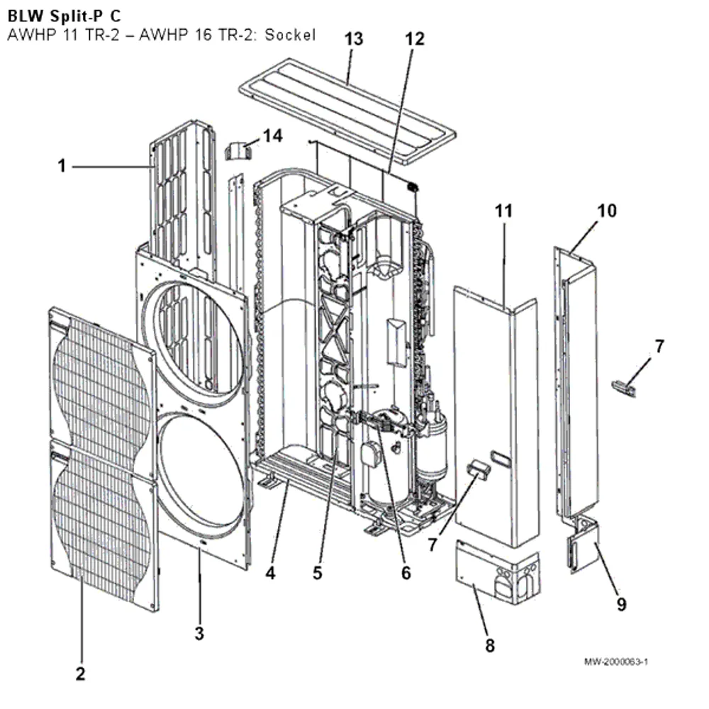 AWHP 11 TR-2 – AWHP 16 TR-2: Sockel