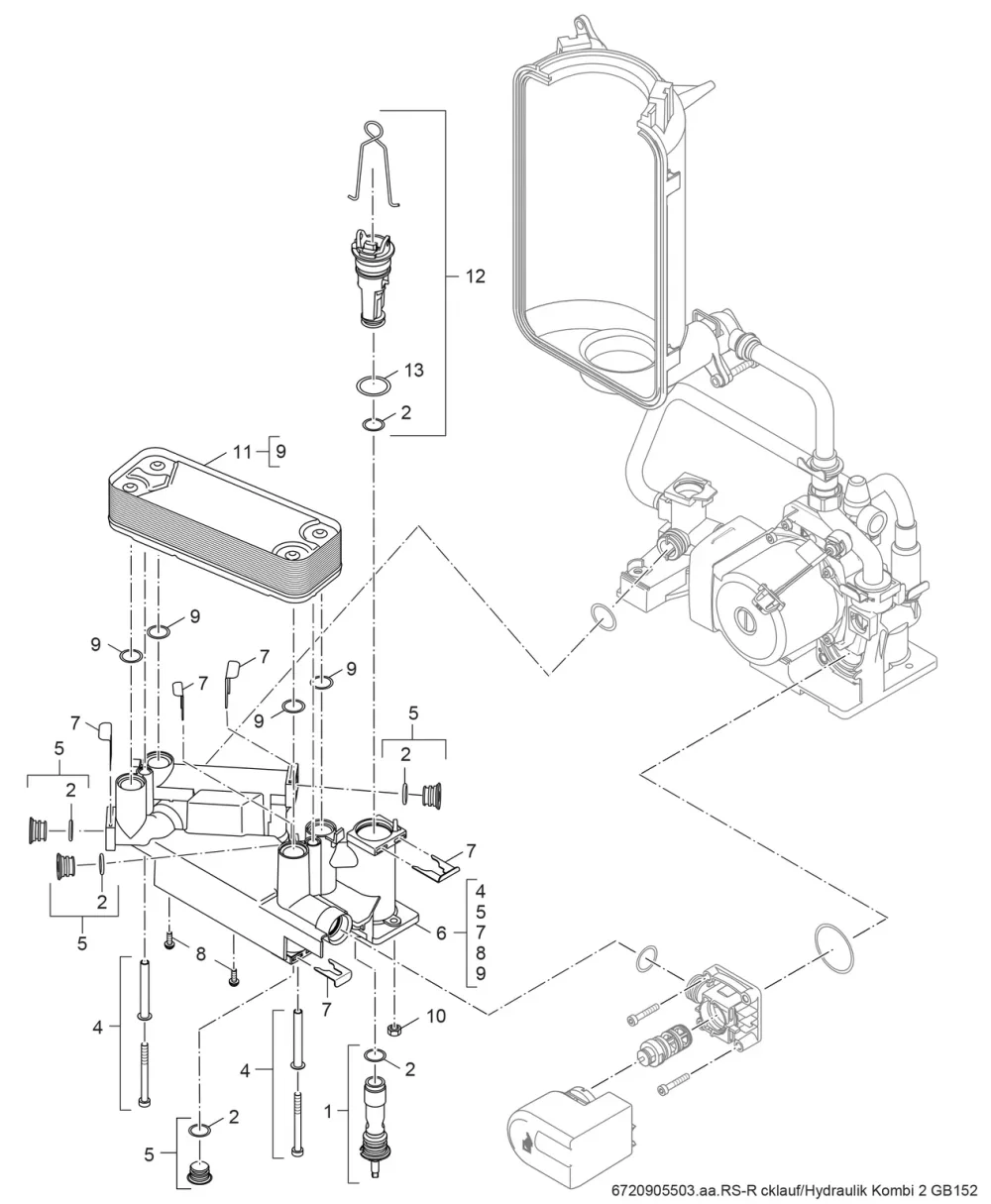Rücklauf Kombi/Hydraulik