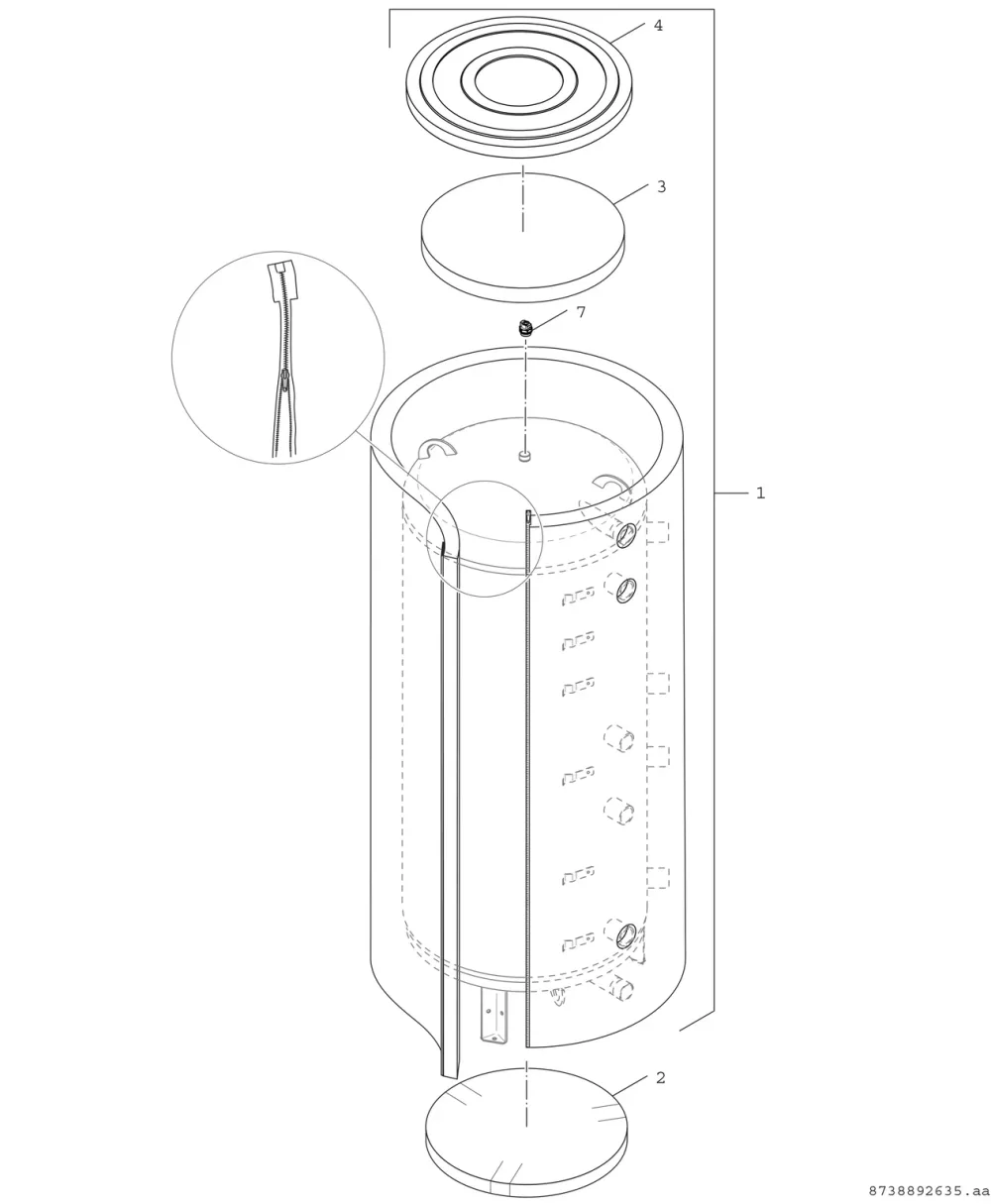 Pufferspeicher 500 - 1000L 80mm