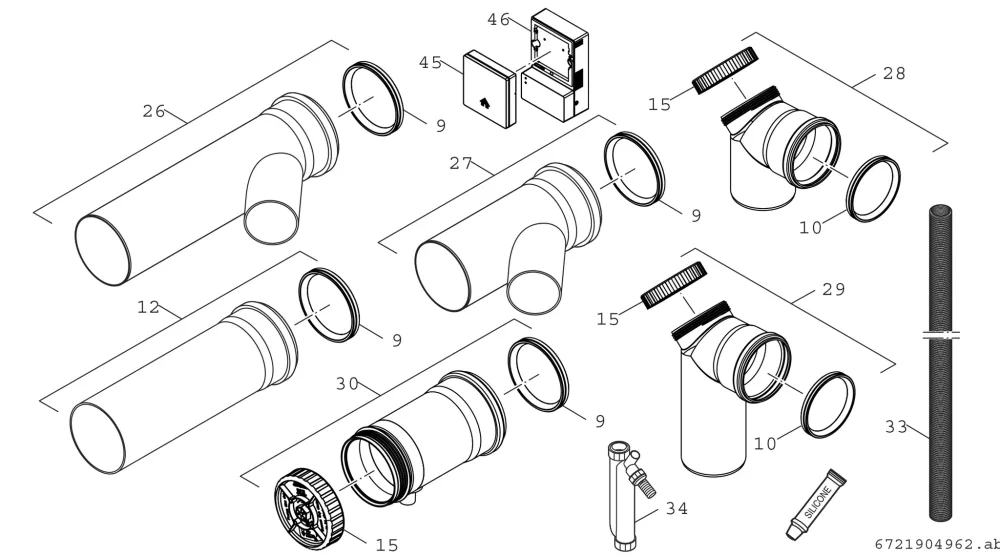 Grundbausatz Kaskade B23P + Sensor
