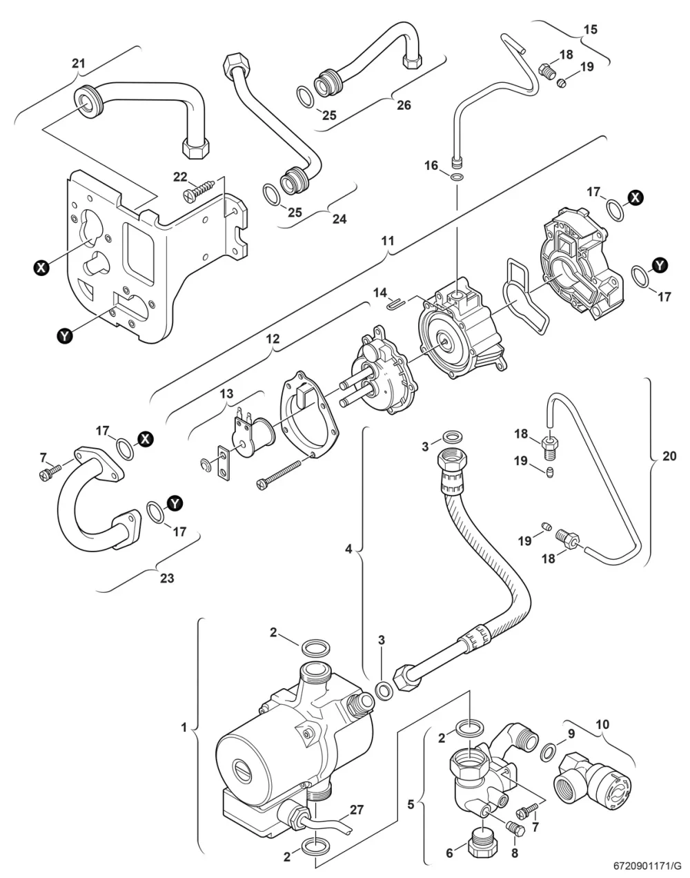 Pumpe/Hydraulikschalter