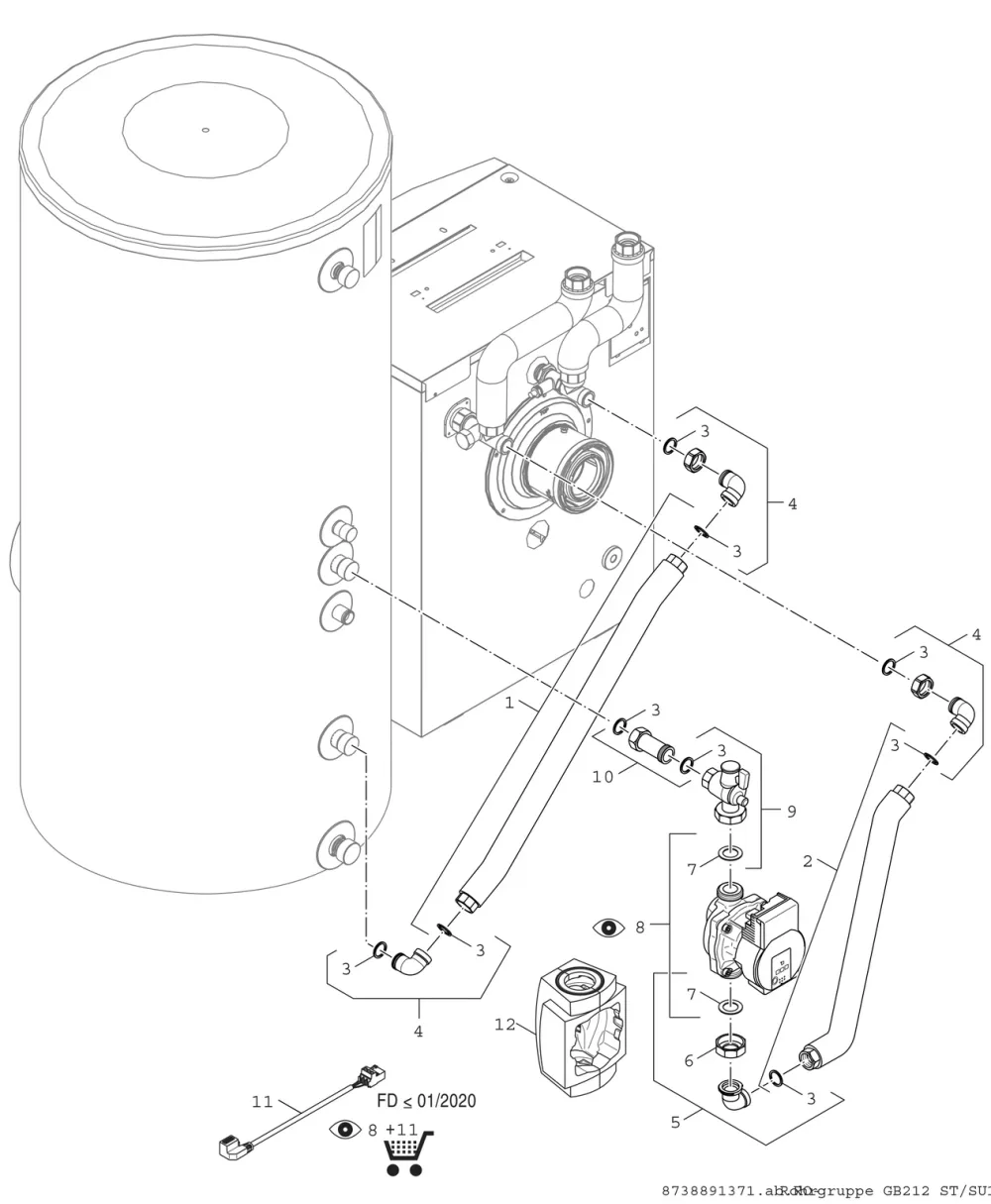 Rohrgruppe GB212 SU/ST 160 - 300