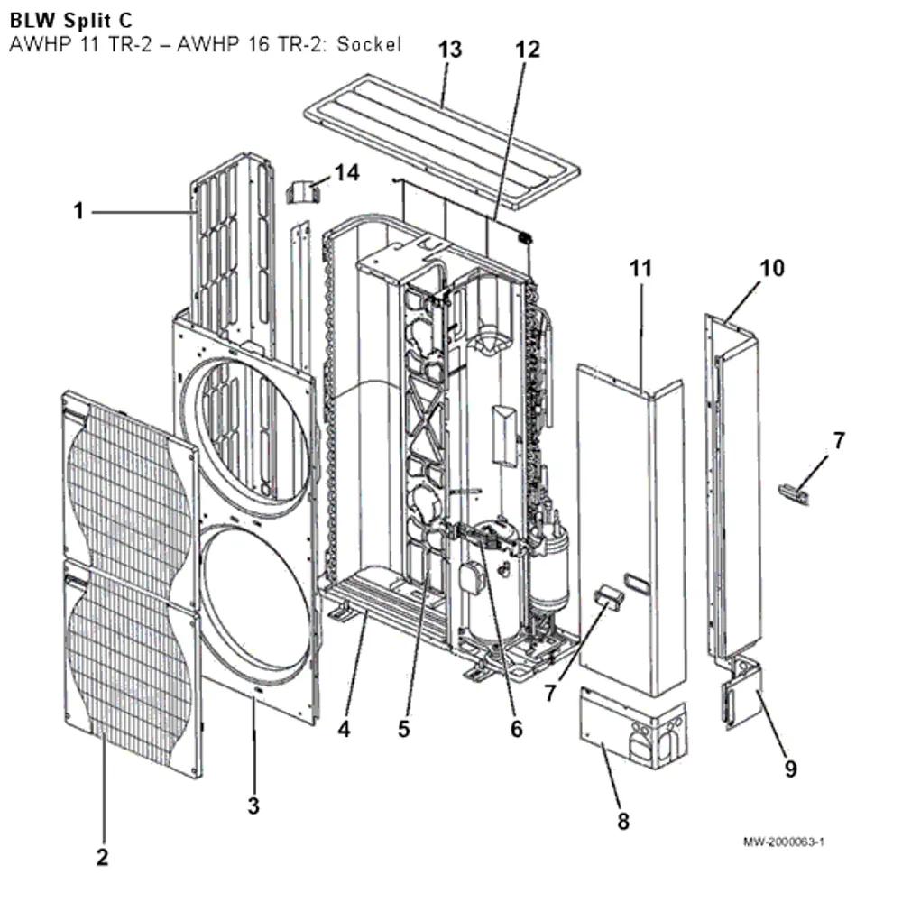 AWHP 11 TR-2 – AWHP 16 TR-2: Sockel