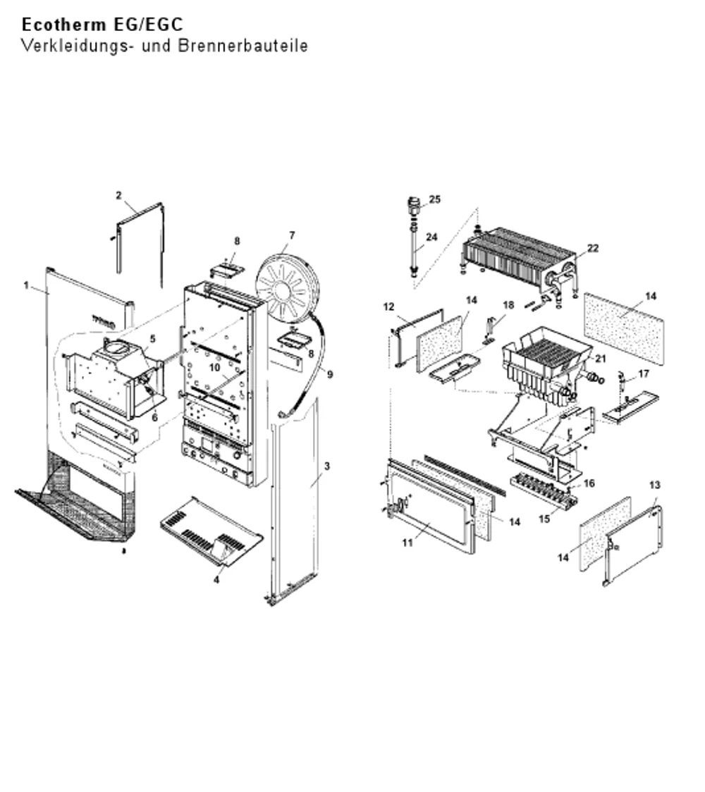 Kessel- und Brennerbauteile