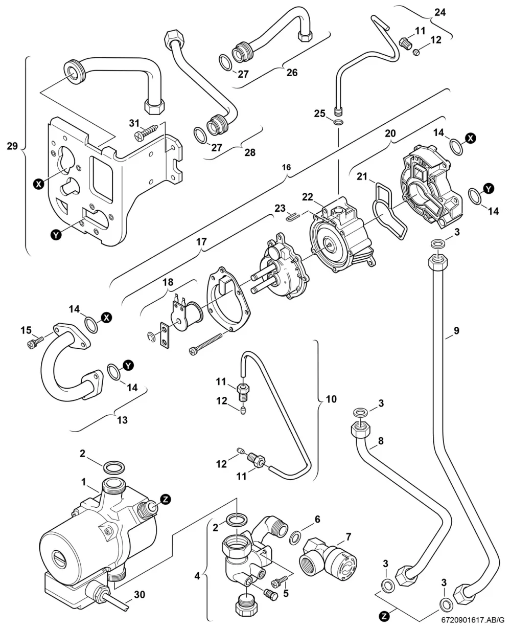 Pumpe/Hydraulikschalter